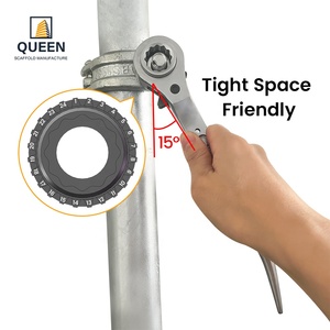 19/2mm Scaffolding <strong>Ratchet</strong> Wrench Short Podger Handle Chrome Plated Flush Double Crv Socket Scaffolding <strong>Spanners</strong> - Product Image 3
