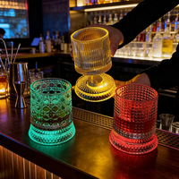 Ensemble de verres à whisky rotatifs à 360 degrés, style vintage, gobelets à base rotative, coffret cadeau