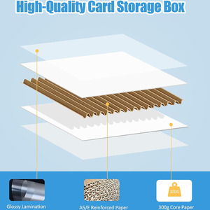 B382 Bán Buôn Thể Thao Đếm Thẻ Các Tông Hộp Lưu Trữ Số Lượng Lớn Thẻ 10 Ngăn Trò Chơi Thể Thao Bóng Chày Lưu Trữ Bìa Hộp Thẻ - Product Image 2