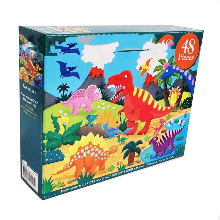 Wholesale Custom Iplay 48 Pcs Kids Jigsaw Floor Puzzles Of Animals Kids Puzzle