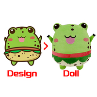 Peluche grenouille verte personnalisée UYEAH CE CPC EN71, design sur mesure, fabrication en usine, adorable peluche en coton doux, jouet en peluche pour enfant, cadeau personnalisé.