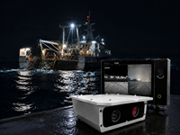 Système de caméra thermique à double lumière marine IP67 pour vision nocturne, 8MP avec écran 10,1 pouces pour la navigation de bateau