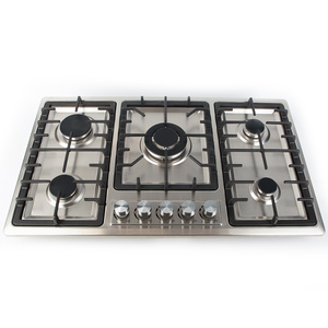 Cocina <span class=keywords><strong>de</strong></span> <span class=keywords><strong>Gas</strong></span> <span class=keywords><strong>Natural</strong></span> Independiente o Empotrable <span class=keywords><strong>de</strong></span> Acero Inoxidable KEON Personalizada <span class=keywords><strong>con</strong></span> 5 Quemadores y <span class=keywords><strong>Horno</strong></span> Eléctrico - Product Image 1