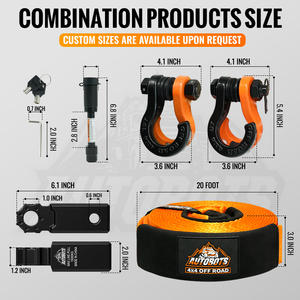 AUTOBOTS <span class=keywords><strong>Prix</strong></span> d'usine Sangle de remorquage de <span class=keywords><strong>voiture</strong></span> personnalisée robuste Sangle de remorquage de récupération Sangle de remorquage de course Kit de sangle de remorquage - Product Image 4