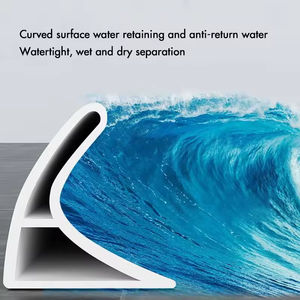 חדר אמבטיה מקלחת סף חוסם מים splash שומר מגן מגן מגן שטפת מטבח סיליקון פקק סיליקון מקלחת מים סכר מקלחת - Product Image 2