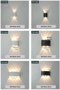 Lampu Dinding LED Luar Ruangan Berperingkat IP65 untuk Taman dan Halaman, Pencahayaan Dekoratif Atas/Bawah - Product Image 5