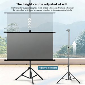 Topleo Anti <b>Light</b> <b>Projector</b> Screen With Stand Foldable Tripod Roll up Portable Floor Rising Outdoor MK08 Floor Outdoor Projec - Product Image 4