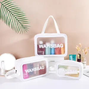 2023 Quality Stocks Travel Organizer Bag Cheap Clear Waterproof PU PVC Cosmetic Bag