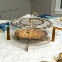 Plateau rond en acrylique transparent pour Matzah, fournitures pour les fêtes juives, boîte à pain sans levain pour la Pâque