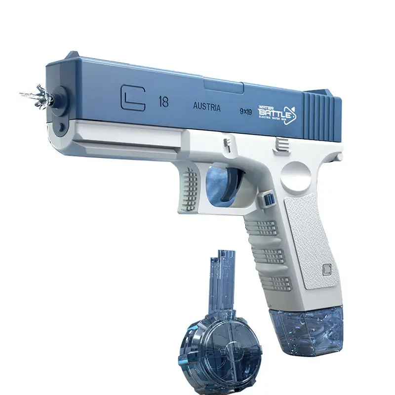 Tiktok-pistola de agua eléctrica automática para adultos y niños, juguete de playa, Unisex