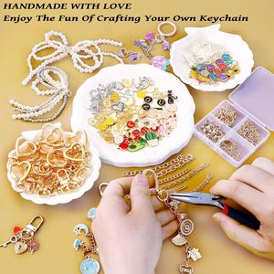 <span class=keywords><strong>Kit</strong></span> de fabrication de porte-clés de 544 pièces avec breloques et pendentifs en alliage électro-plaqué, fournitures de bricolage <span class=keywords><strong>pour</strong></span> la création de bijoux <span class=keywords><strong>pour</strong></span> adolescents et adultes - Product Image 5