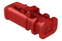 Conector de Cable Hembra de 2 Vías Original Amphenol AT06-2S-OMGRN, IP67 Impermeable, Verde, para Moldeo por Inyección # 16 Contactos