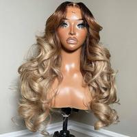 Elegante Peluca de Alta Densidad Personalizada con Encaje Frontal Suizo HD 13*4 sin Pegamento, Cierre HD 5*5, Ondas Corporales, Encaje Completo 13*6 y Cabello Humano Crudo