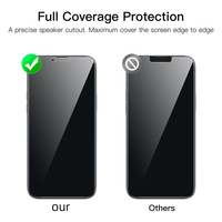 Lot de 2/3 protections d'écran en verre trempé HD anti-espion pour iPhone 17 16 Pro Max avec kit de fixation facile