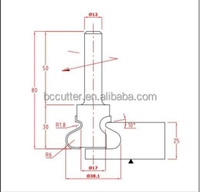 Fresa de router premium J-Pull para puertas de gabinete con tirador oculto para madera