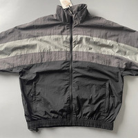 Veste coupe-vent à capuche pour homme, personnalisée, à empiècements, légère, technique, écologique, rétro, sportswear athlétique, fermeture éclair intégrale