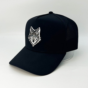 Mũ golf vành cong <span class=keywords><strong>5</strong></span> tấm, bán buôn, thiết kế tùy chỉnh, miếng dán <span class=keywords><strong>PVC</strong></span>, chất liệu polyester bền, mũ thể thao ôm đầu, chống thấm nước - Product Image 3