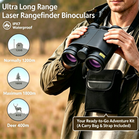 Jumelles laser de télémétrie 8X pour l'observation de la faune, légères, avec écran LCD, pour la chasse et le camping en extérieur