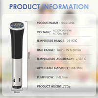 NOUVEAU Machine sous vide basse température 110V 220V 1100w IPX7 Machine de cuisson plus lente pour la transformation des aliments
