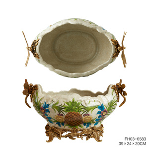 Boîte à mouchoirs en céramique 1 pièce de luxe moderne blanc/<span class=keywords><strong>noir</strong></span> avec décorations de style chinois classique antique pour la maison - Product Image 4