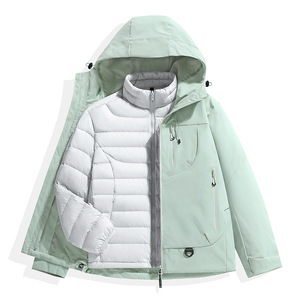 <span class=keywords><strong>Chaqueta</strong></span> Impermeable Transpirable con Cremallera 3 en 1 para Mujer, <span class=keywords><strong>Chaqueta</strong></span> de Senderismo para Otoño e Invierno, Cortavientos, Impermeable, con Forro Polar para <span class=keywords><strong>Hombre</strong></span> - Product Image 3