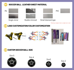 Pallone da <span class=keywords><strong>Calcio</strong></span> Classico Bicolore in PVC/PU per Allenamento Professionale e Competizione, Vendita all'Ingrosso Mista - Product Image 6