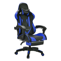 Chaise de jeu PC de course 2024 de haute qualité, ergonomique, inclinable, en cuir PU, avec repose-pieds massant, RGB, pivotante à 360°, en métal, avec refroidissement