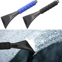 Pelle à glace avec logo personnalisé pour voiture avec couvercle en éponge EVA et manche court en plastique Outils de nettoyage d'hiver pour voiture