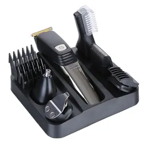 Anbo cordless hair trimmer clipper professional 6in1 multi-function head/nose/ear men trimmer electric hair trimmer set