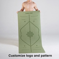 Pliable en fibre de coco Écologique tapis de fitness pilates de yoga grande salle de gym pu caoutchouc naturel épais tapis de yoga antidérapant logo personnalisé