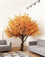 Arbre artificiel en fibre de verre sur mesure, grand, haute simulation, faux arbre rouge d'automne, arbre d'érable japonais pour la décoration de restaurant et de maison