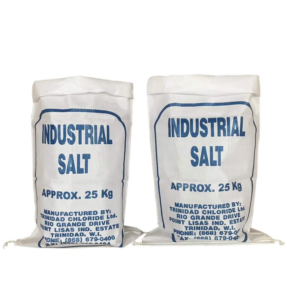 25kg white plastic pp woven wheat flour sugar salt bag