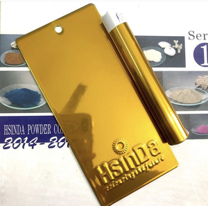 Peinture en poudre électrostatique Hsinda Super Glossy Mirror Chrome Gold pour jantes de véhicules, bateaux et meubles - Product Image 3