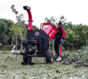 Trituradora de Madera de Alta Calidad con Certificación CE, Trituradora de Huertos con Doble Salida, Motor de 15hp, Trituradora de Ramas Forestales con Certificación CE - Product Image 4