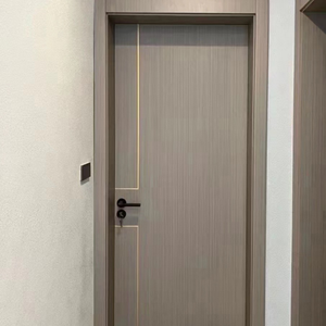 Factory indoor density board door design modern waterproof bedroom wooden door melamine door - Product Image 3