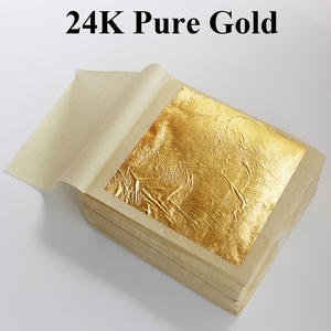 Eine 24 Karat Lebensmittel qualität Goldfolie <span class=keywords><strong>Gold</strong></span> DIY Maske Beauty - Food Kuchen Dekoration Goldfolie - Product Image 6