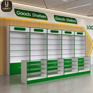 Hiệu thuốc cửa hàng thiết kế nội thất kính hiển thị truy cập tường hiệu thuốc kệ trưng bày - Product Image 6