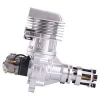 Moteur à essence monocylindre à deux temps DLE 55CC DLE55RA d'origine, en métal, avec échappement arrière pour avion RC