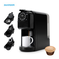Machine à café à capsules amovibles en acier inoxydable, 20 bars de pression, programmable, électrique, multifonctionnelle, portable, 3 en 1, expresso