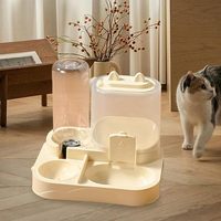 Ensemble de gamelles surélevées pour chien avec bouteille d'eau anti-fuite, plateau d'alimentation amovible et design peu encombrant anti-déversement