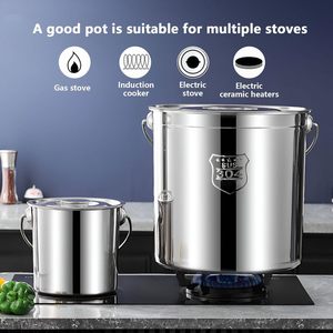 Marmite de cuisson commerciale moderne grande capacité en acier inoxydable 304 avec longue poignée - Product Image 2