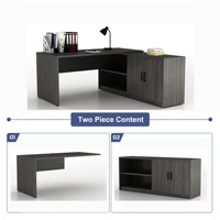 Moderno Manager scrivania da ufficio rettangolare angolo tavolo Computer con armadio per CEO/capo-Premium mobili da ufficio