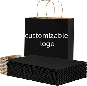 Bolsa de Papel Kraft para Llevar Comida, Personalizada con Logotipo, Ecológica, Biodegradable, Reciclable, con Asas Planas, Impresión Offset, para Comida Rápida - Product Image 1