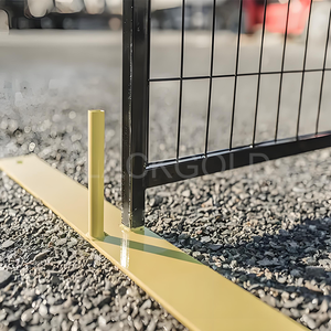 OEM Carbon thép an ninh hàng rào nhà máy sơn tĩnh điện Canada hàng rào tạm thời thối bằng chứng không thấm nước 6 feet cho công trường xây dựng - Product Image 6