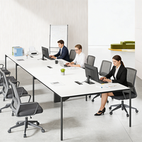 Ensemble de mobilier de bureau, table de réunion, table de conférence moderne