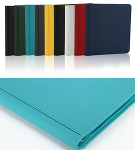 Organisateur de cartes rectangulaire personnalisable à 9 compartiments et 360 emplacements avec bande élastique et couverture en plastique dépoli pour collection de cartes - Product Image 3