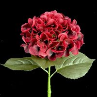 Buket Bunga Hydrangea Sutra Berkualitas Tinggi, Bunga Hydrangea Palsu dengan Batang untuk Dekorasi Pusat Meja Pernikahan (Grosir)