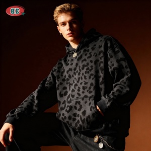 <span class=keywords><strong>Felpa</strong></span> <span class=keywords><strong>Personalizzata</strong></span> Best Seller Nera Oversize di Alta Qualità 53% Poliestere con <span class=keywords><strong>Stampa</strong></span> Leopardata Grafica Streetwear con Cappuccio per Uomo - Product Image 2