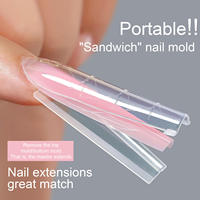 Formes à ongles professionnelles de salon, double extension, style français, écologiques, pour étiquettes privées