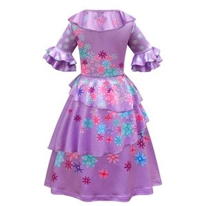 Disfraz de Cosplay de Mirabel Madrigal de Encanto, Vestido de Niña, Disfraces Elegantes para Carnaval, Fiesta de Halloween, Vestido de Princesa, Aretes de Cristal, Bolso - Product Image 6